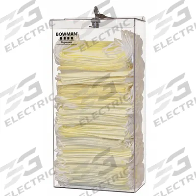 BOWMAN DISPENSERS Face Mask Dispensers - Locking: Polyethylene, Clear - Disposable Mask Dispensers