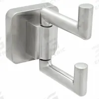 SPEAKMAN Robe Hook: 3 3/8 in x 4 3/4 in x 1 1/2 in, Brass, Brushed, 38 lb Wt Capacity (MPN SA-2408-BN). Key specifications — Brand: SPEAKMAN; Material: Brass.