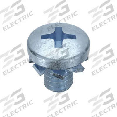 SEMS Screw: External Tooth, #8-32 Thread Size, 1/4 in Lg, Steel, Zinc-Plated - Machine Screws with External Tooth Lock Washers