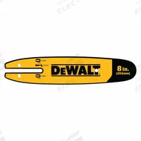 DEWALT Replacement Bar: 8 in Compatible Bar Lg, 3/8 in, 0.05 in Gauge (MPN DWZCSB8). Key specifications — Brand: DEWALT; Compatible Chain Saw Manufacturer: Dewalt; Pitch: 3/8 in.