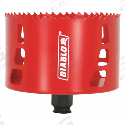 DIABLO Hole Saw: 4 1/8 in Saw Dia., 4 Teeth per Inch, 2 3/8 in Max. Cutting Dp - Multi-Material-Cutting Hole Saws without Arbor