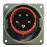 HUBBELL Pin and Sleeve Inlet: Red, 200/346 to 240/415V AC/220/380 to 240/415V AC, Single/Three Phase (MPN HBL560B6W). Key specifications — Brand: HUBBELL.