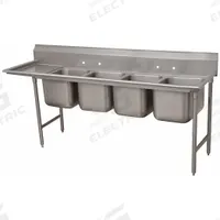 ADVANCE TABCO Scullery Sink: 4 Bowls, 42 in Overall Ht, 101 in Overall Lg, 27 in Overall Wd (MPN 9-4-72-24L). Key specifications — Brand: ADVANCE TABCO.