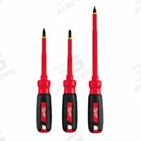 MILWAUKEE Tether Ready Insulated Screwdriver Set: 1-10 Pieces, 3 Pieces, ECX/Phillips/Slotted Tip (MPN 48-22-2202). Key specifications — attr1205274: MILWAUKEE; attr1205269: #1.