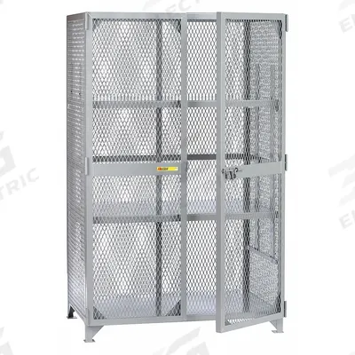 LITTLE GIANT Bulk Storage Locker: 49 in x 33 in x 78 in, 2 Adj Shelves, Legs, Gray, Gray - Industrial Ventilated Shelf Cabinets