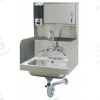 ADVANCE TABCO Hand Sink: 1 Stations, 5 in Bowl Dp, 14 in Bowl Lg, 10 in Bowl Wd, Faucet Included (MPN 7-PS-87). Key specifications — Includes Side Splash: Side Splash Included; Brand: ADVANCE TABCO.