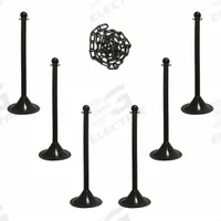 APPROVED VENDOR Barrier Post Kit: Black Chain Color, 50 ft Chain Lg, 6 Posts, Black Post Color (MPN 71003-6). Key specifications — attr981817: Black; attr981800: Black.
