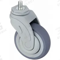 APPROVED VENDOR Stem Caster: Swivel, 5 in Wheel Dia., Inch, 1 1/4 in Wheel Wd, 6 7/8 in Mounting Ht (MPN P17S-RP050K-ST85). Key specifications — attr1111390: APPROVED VENDOR; attr1111403: Ball; attr1111394: M12x1.75; attr1111436: Gray; attr1176848: Swivel.