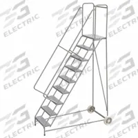 BALLYMORE Wheelbarrow Ladder: 7.5 ft Platform Ht, Assembled, Aluminum, 350 lb Load Capacity - Max (MPN WLARTR109246). Key specifications — attr1051219: Gray; attr1051213: BALLYMORE; attr1051229: Double Handrails; attr1085465: None.