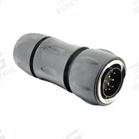 SOURIAU Electrical Connector: Trim Trio UTGX 14, Plug with Cable Gland, 12 Contacts, 10 A, 250V (MPN UTGX6JC14E12P). Key specifications — attr1043586: 20 AWG to 18 AWG; attr1043574: Contacts Included; attr1043578: Solder; attr1020114: SOURIAU; attr1043080: 1/3 Bayonet; attr1043085: IP68; attr1043079: Trim Trio UTGX; attr1043575: Male.