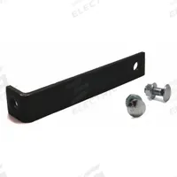 HUSKY RACK & WIRE Aisle Guard Offset Mounting Clip: 4 in x 4 in x 1 in, Steel, Powder Coated, Black (MPN RC0400). Key specifications — Brand: HUSKY RACK & WIRE; Material: Steel; Includes Hardware: Yes; Finish: Powder Coated; Color: Black.
