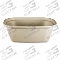 WORLD CENTRIC Carry-Out Food Container: Tan, Box Container, 1 Compartments, Rectangular, 400 PK (MPN CT-SC-U3-LFP). Key specifications — Color: Tan; Microwave Safe: Yes; Material: Fiber; Shape: Rectangular; Brand: WORLD CENTRIC.
