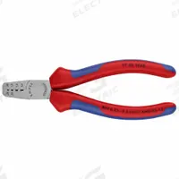 KNIPEX Crimper: Insulated Single Ferrules/Non-Insulated Single Ferrules, Trapezoid Crimp, 24 AWG (MPN 97 62 145 A). Key specifications — attr513948: Trapezoid Crimp; attr513949: Non-Insulated Single Ferrules; attr510596: KNIPEX.