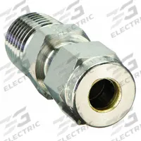 PARKER Compression Fitting Adapter: 1/8 in OD x 1/8 in Pipe Fitting Size, Compression x MNPT (MPN 2MSC2N-316). Key specifications — Compatible Fitting Brands: Parker A-LOK; Brand: PARKER.