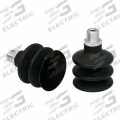 SCHMALZ Vacuum Pad Assembly: 2.5 Folds, G1/4 in, 45 mm Pad Dia, NBR, 55 A, Black, 50 mm Pad Ht (MPN 10.01.06.00031). Key specifications — attr1019168: 55 A; attr1019165: 10.01.06.00031; attr1019167: SCHMALZ; attr1019180: Black.