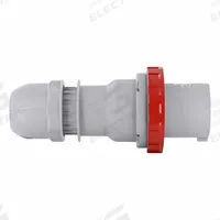 LEVITON Pin and Sleeve Plug: Red, 380 to 415V AC, Single Phase, 125 A, 3 Pole, 4 Wire, IEC Grounding (MPN W3125-P6). Key specifications — Brand: LEVITON.