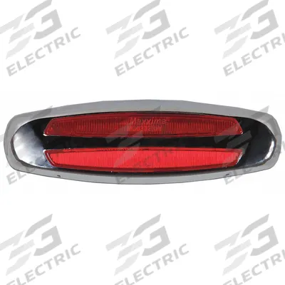 MAXXIMA Clearance Marker Light: Clearance Light, LED, Oval, Surface Mount, Red - Clearance Lights