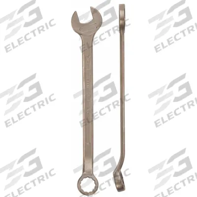 AMPCO Combination Wrench: Aluminum Bronze Nickel, Natural, 9 mm Head Size - Metric Nonsparking, 12-Point Combination Wrenches