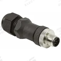 IFM M12 Circular Connector: A Coded, 8 Pin, M12 Male Thread, IP68, Screw Terminals, Straight, Nylon (MPN E18343). Key specifications — Connector Body Type: Pin; Coding: A; Brand: IFM; Voltage Rating: 125V AC; Thread Size: M12; Mounting Type: Front Mounting; Mounting Style: Male Thread; IP Rating: IP68.
