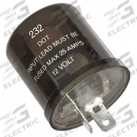 BUSSMANN Automotive Flasher: 12V DC, 1 to 10, 2 Terminals, Flasher Relay, 20 A Current Rating (MPN NO.232). Key specifications — Brand: BUSSMANN; Compatible Product Type: Cars; Product Type: Flasher Relay; Voltage Rating: 12V DC; Flash Rate per Minute: 1 to 10.