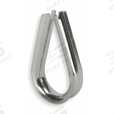 Dayton Wire Rope Thimble: 3/8 in Compatible Rope Dia, Steel, For Lifting, 2 3/8 in Overall Lg - Thimbles