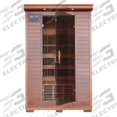 HEATWAVE Infrared Sauna: Rectangular, Cedar Wood, 2 Max Occupancy, 6 Heaters - Infrared Saunas