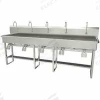 SANI-LAV Wash Station: 45 in Overall Ht, 97 in Bowl Lg, 8 in Bowl Dp, 2 gpm Flow Rate, 16 ga (MPN 510FK2). Key specifications — Includes Side Splash: Side Splash Not Included; Brand: SANI-LAV.