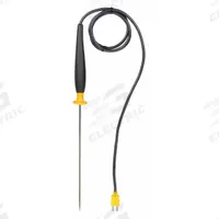 FLUKE Air and Surface Temperature Probe: -40°F to 1,500°F /-40°C to 816°C, ±2.2°C @ -40 to 293°C (MPN 80PK-26). Key specifications — Brand: FLUKE; Accuracy: ±2.2 °C @ -40 to 293 °C; Handle Type: Straight.