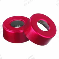 Lab Bottle Caps: 13 mm Dia, Red, Aluminum, Unlined, 1,000 Closures Included, Colored (MPN 224177-06). Key specifications — Closure Type: Open Top Cap; Clarity: Colored; Septa Included: No; Vented: No; Brand: WHEATON; Closure Color: Red; Closure Liner Material: Unlined.