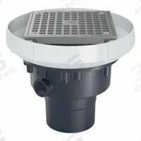 ZURN Floor Drain: 5 in Overall Dia, 6 in Grate Size, 4 in Nominal Pipe Size, Solvent Weld, PVC (MPN EZ-PV4-S6). Key specifications — Color: Bronze; Connection Type: Solvent Weld; Brand: ZURN.