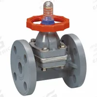 HAYWARD Diaphragm Valve: 4 in, CPVC, 2-Way, Flange x Flange, 150 psi Max Pressure (CWP), FPM (MPN DAB2040FFK). Key specifications — Diaphragm Material: FPM; Special Features: Position Indicator; Brand: HAYWARD.