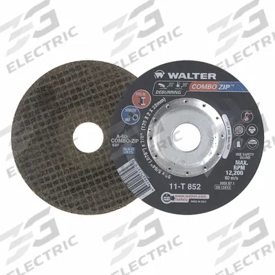WALTER SURFACE TECHNOLOGIES Depressed Center Cut-Off Wheel: Type 27, 5" x 5/64" x 7/8" - General Purpose Cut-Off Wheels for Carbon & Stainless Steel