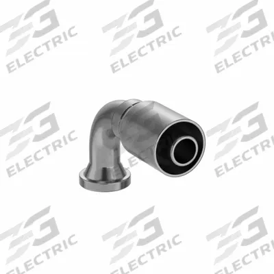 PARKER Hydraulic Crimp Fitting: Steel x Steel, 90° Elbow, -16 For Hose Dash Size - Crimp Hydraulic Hose Fittings with Flange Connection
