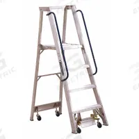 LOUISVILLE LADDER Platform Stepladder: 4 ft Ladder Size, Aluminum, 300 lb Load Capacity, 42 lb Wt (MPN AP5004). Key specifications — Brand: LOUISVILLE LADDER; Included Features: Handrails.