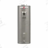 RHEEM Electric Water Heater: 240V, 50 gal, 6 kW, Single Phase, 58.4 in Ht, 25 gph @ 90°F Rise (MPN PROPE50 T2 RH CG / 701672). Key specifications — Phase: Single; Brand: RHEEM; Maximum Recovery Flow Rate: 25 gph @ 90°F Rise.