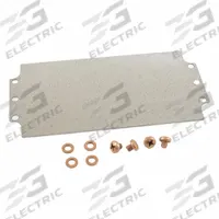 HAMMOND Inner Panel: Back Panel Panel, 8.14 in Overall Ht, 4.17 in Overall Wd, Steel, Galvanized (MPN 1590Z150PL). Key specifications — Panel Style: Back Panel; Brand: HAMMOND; Finish: Galvanized; Manufacturer Part Number: 1590Z150PL; Material: Steel.