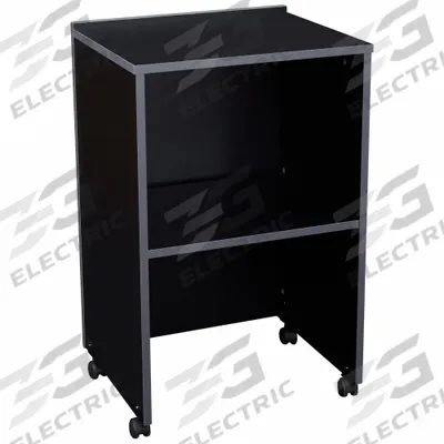 OKLAHOMA SOUND Lectern: Black, Laminate, 33 3/4 in Overall Ht, 21 1/8 in Overall Wd - Lecterns