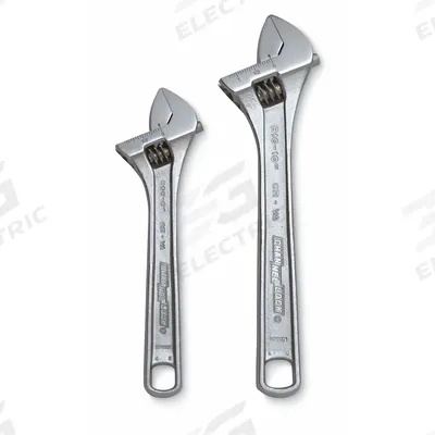 CHANNELLOCK Adjustable Wrench Set: Alloy Steel, Chrome, Plain Grip - General Purpose Adjustable Wrench Sets