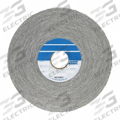 NORTON Convolute Wheel: 12 in Dia x 2 in W, 5 in Arbor, Aluminum Oxide, Medium - Deburring Wheels for Carbon Steel & Soft Metals
