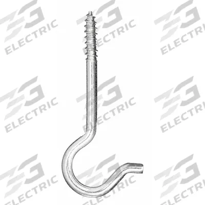 APPROVED VENDOR Ceiling Hook: Screw-In, 1 Points per Hook, Silver, 1/4 in Projection - Screw-In Ceiling Hooks