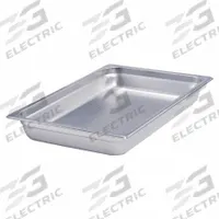CRESTWARE Steam Table Inset Pan: Fourth Size, 24 ga Gauge, NSF Certified, 2 1/2 in Overall Dp (MPN 4142). Key specifications — Brand: CRESTWARE; Dishwasher Safe: No; NSF Certified: Yes; Product Type: Steam Table Inset Pan; Manufacturer Part Number: 4142.