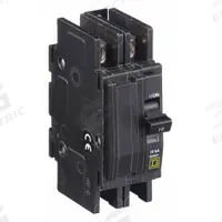 SQUARE D Miniature Circuit Breaker: 10 A, 120/240V AC, Single Phase, 10kA at 120/240V AC, 2 Poles (MPN QOU210). Key specifications — Phase: Single; Amps: 10 A; AC Voltage Rating: 120/240V AC; Max. AIR Rating: 10kA at 120/240V AC; For Use With: Heating; Brand: SQUARE D.