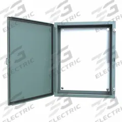 HAMMOND Electrical Enclosure: Steel, 30 in x 24 in x 8 in, NEMA 12/13, w/Panel, Solid Cover, Hinged (MPN 1418K8). Key specifications — Brand: HAMMOND; Closure Method: Clamps; Knockouts: Not Included.