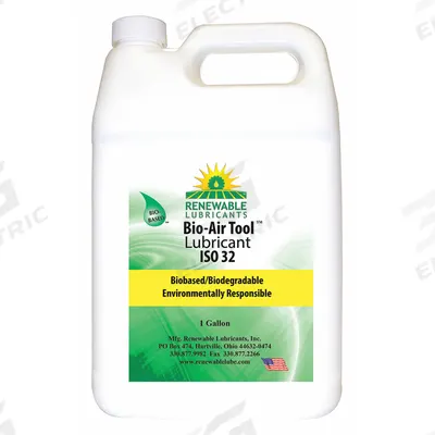 RENEWABLE LUBRICANTS Air Tool Oil: Synthetic, -22°F Min. Op Temp., 250°F Max. Op Temp. - Air Tool Lubricants