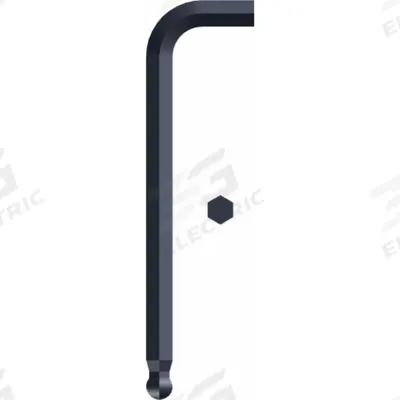 EKLIND Hex Key: 1 Ball Ends, 0.05 in Tip Size, SAE, Stubby, Alloy Steel, Black Finish - L-Shaped Hex Keys