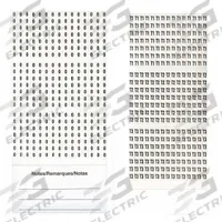3M Wire Marker Book: 0 to 9/L1/L2/L3/T1/T2/T3, Black on White, 540 Labels, 32°F to 150°F, 5 PK (MPN SPB-01). Key specifications — Legend: L1; Label Material: Vinyl Impregnated Cloth Film; Brand: 3M; Color: Black on White.