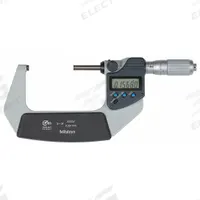 MITUTOYO IP65 Digital Outside Micrometer: 2 in to 3 in /76.2 mm to 101.6 mm, Inch/Metric, IP65 (MPN 293-346-32CAL). Key specifications — attr1182744: 0.00005 in/0.001 mm; attr1182751: Certificate of Inspection; attr1182776: IP65; attr1182741: MITUTOYO; attr1182743: +/- 0.0001 in; attr1182759: Yes.