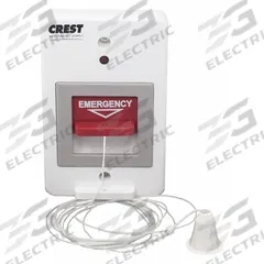 CREST HEALTHCARE SUPPLY Pullcord Station: 2 3/4 in Overall Wd, 24V AC/DC, 5700. Key specifications — Standards: FDA Listed; Manufacturer Part Number: 5700; Color: White; Voltage: 24V AC/DC; Brand: CREST HEALTHCARE SUPPLY; Call Station Type: Pullcord Station; Part Type: Station Replacements; Station Type: Pullcord Station.