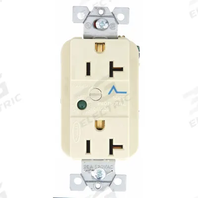 BRYANT Receptacle: Duplex, 5-20, Ivory, 125V AC, 20 A, 2 Pole / 3 Wire (MPN SP53IA) - General Purpose Receptacles
