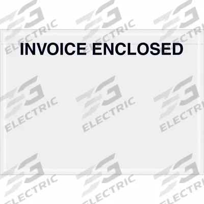 APPROVED VENDOR Packing List Envelopes: 5 in x 7 in, Invoice Enclosed, Clear, Top Loading - Printed Packing List Envelopes